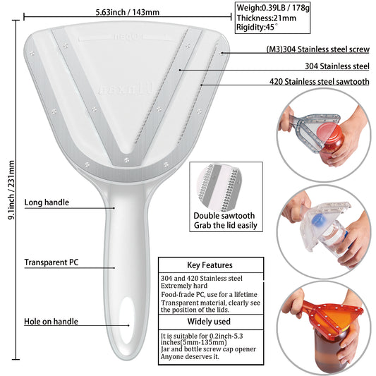 Uinxan Jar Opener for Weak Hand & Seniors with Arthritis,Easy Twist Off Bottle Caps,Patent | Unique Kitchen Gadgets, Christmas Gifts for Elderly/Women/Men(Blue)