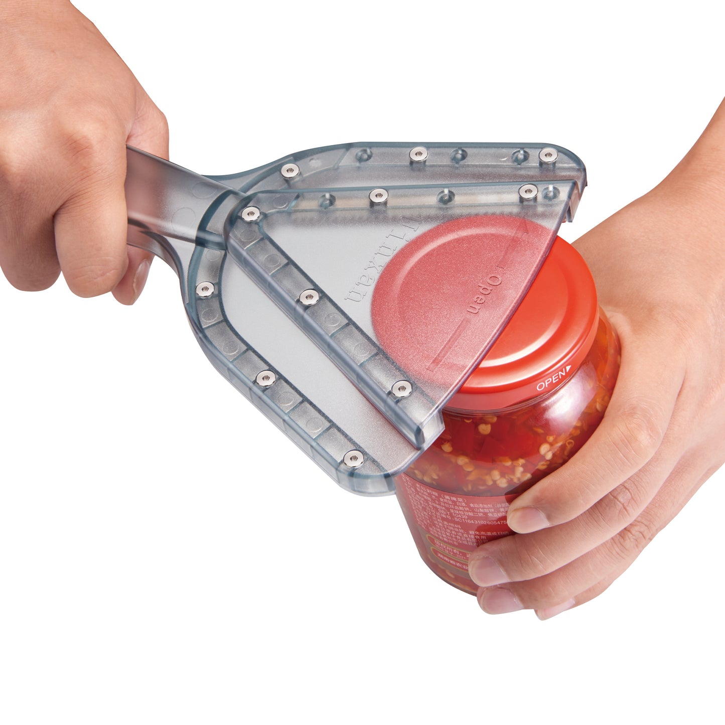 Uinxan Jar Opener for Weak Hand & Seniors with Arthritis,Easy Twist Off Bottle Caps,Patent | Unique Kitchen Gadgets, Christmas Gifts for Elderly/Women/Men(Transparent)