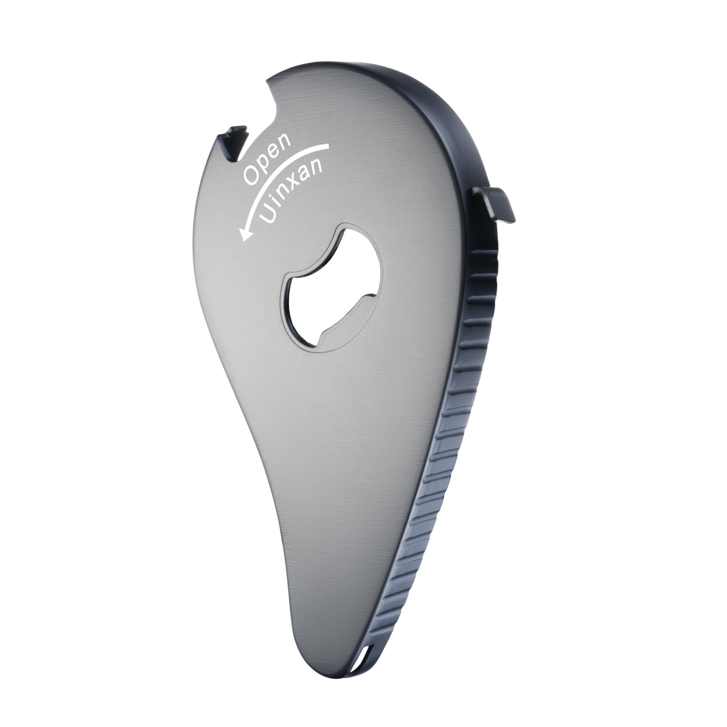 Uinxan Multifunctional Jar and Bottle Opener-Pull Tab Can Openers,Portable,Twist Off 0.6-2.7in Lids,Sealed Rings | Cap Remover Tool,Patent&Unique Gadgets for Weak Hands,Seniors,Elderly,Stainless Steel（Black）