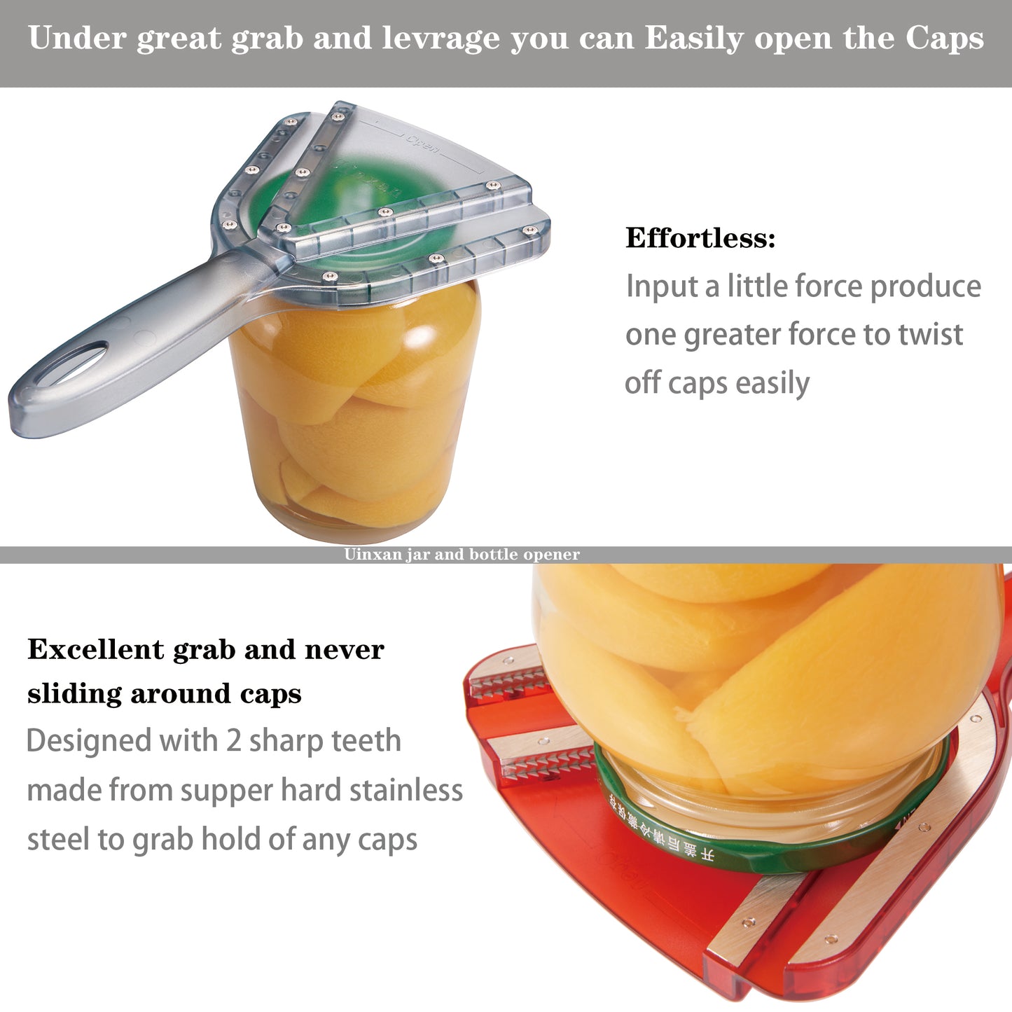 Uinxan Jar Opener for Weak Hand & Seniors with Arthritis,Easy Twist Off Bottle Caps,Patent | Unique Kitchen Gadgets, Christmas Gifts for Elderly/Women/Men(Blue)