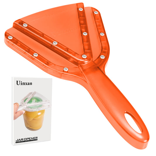 Uinxan Jar Opener for Weak Hand & Seniors with Arthritis,Easy Twist Off Bottle Caps,Patent | Unique Kitchen Gadgets, Christmas Gifts for Elderly/Women/Men(Orange)