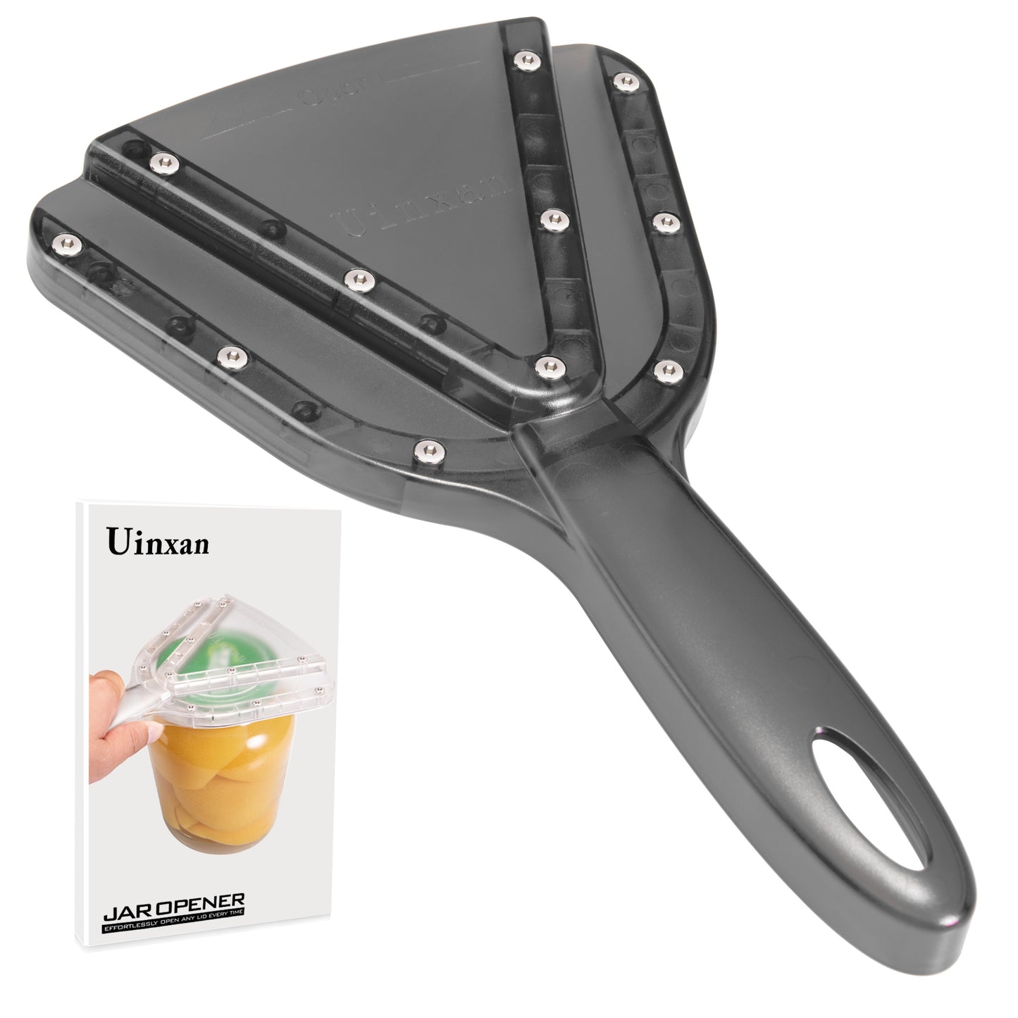 Uinxan Jar Opener for Weak Hand & Seniors with Arthritis,Easy Twist Off Bottle Caps,Patent | Unique Kitchen Gadgets, Christmas Gifts for Elderly/Women/Men(Black)