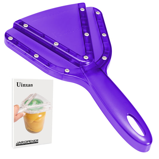 Uinxan Jar Opener for Weak Hand & Seniors with Arthritis,Easy Twist Off Bottle Caps,Patent | Unique Kitchen Gadgets, Christmas Gifts for Elderly/Women/Men(Purple)