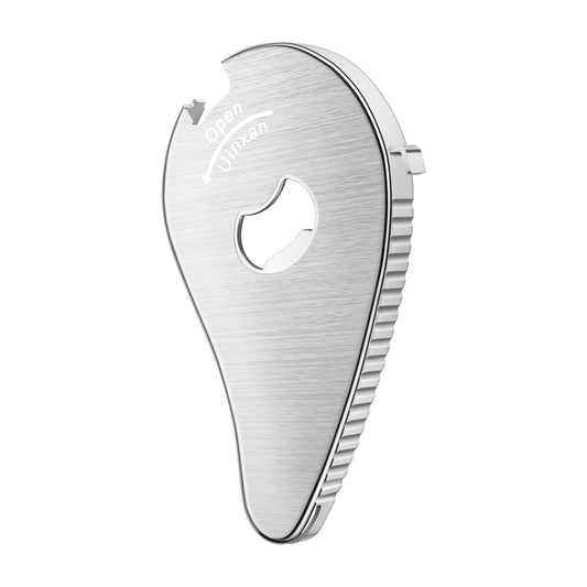 Uinxan Multifunctional Jar and Bottle Opener-Pull Tab Can Openers,Portable,Twist Off 0.6-2.7in Lids,Sealed Rings | Cap Remover Tool,Patent&Unique Gadgets for Weak Hands,Seniors,Elderly,Stainless Steel