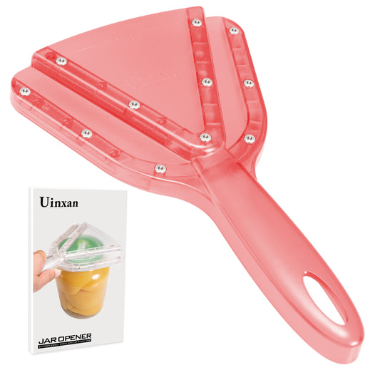 Uinxan Jar Opener for Weak Hand & Seniors with Arthritis,Easy Twist Off Bottle Caps,Patent | Unique Kitchen Gadgets, Christmas Gifts for Elderly/Women/Men(Pink)