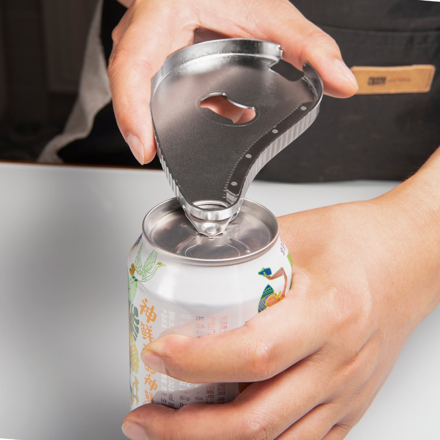 Uinxan Multifunctional Jar and Bottle Opener-Pull Tab Can Openers,Portable,Twist Off 0.6-2.7in Lids,Sealed Rings | Cap Remover Tool,Patent&Unique Gadgets for Weak Hands,Seniors,Elderly,Stainless Steel
